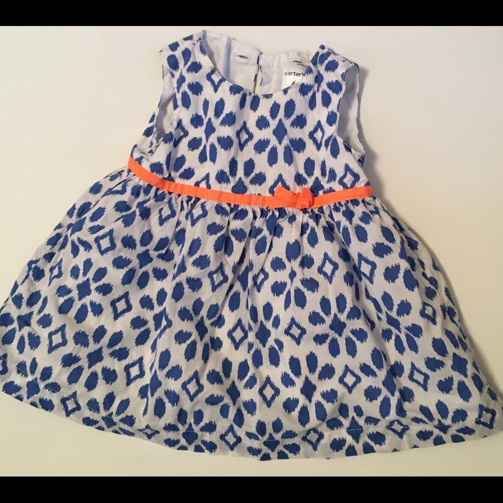 Baby Carters 6 mos dress blue cheetah leopard spot
